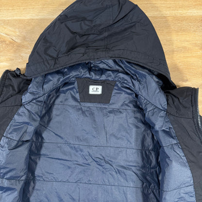 C.P. Company Chrome-R Hooded Zipped Lens Overshirt in Navy