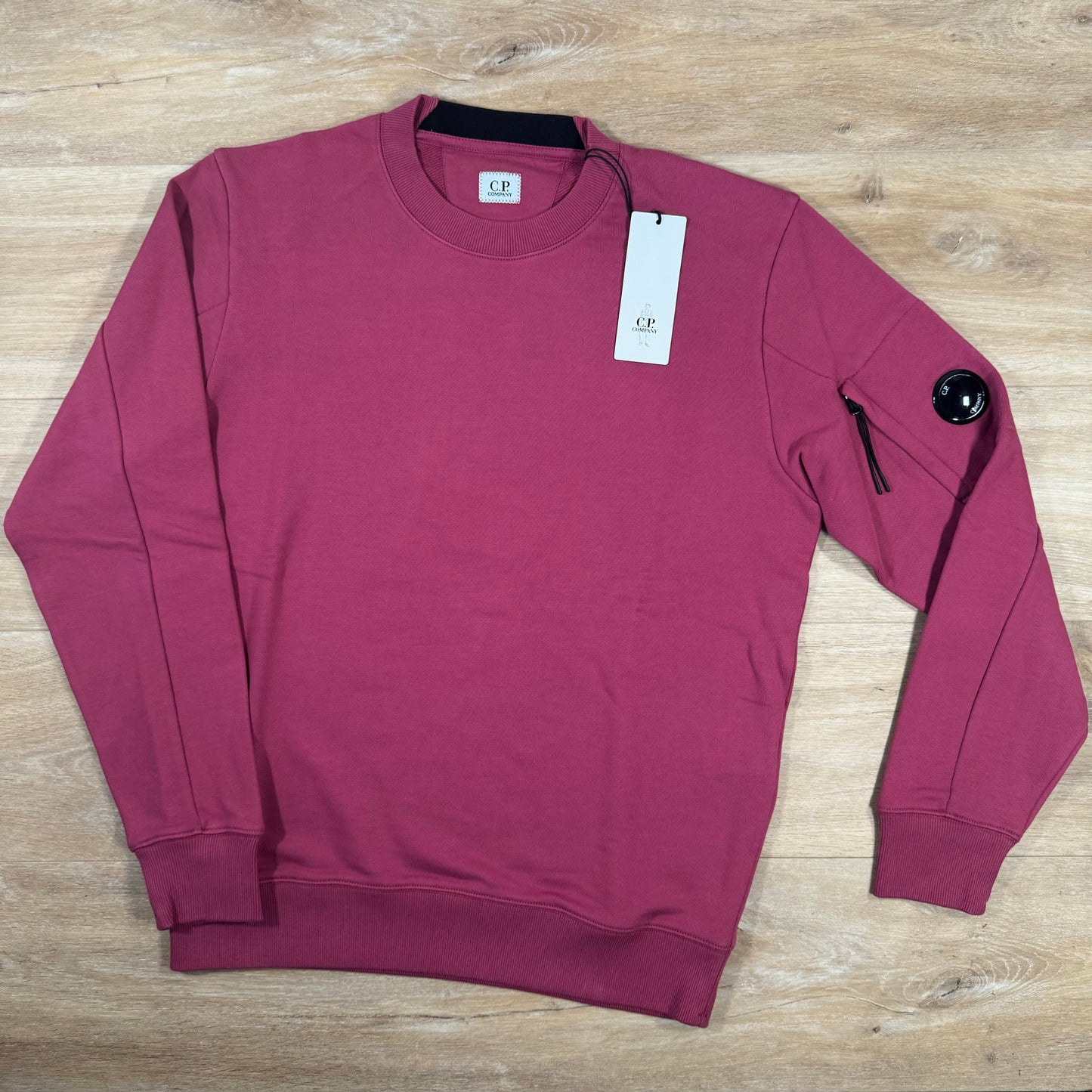 C.P. Company Diagonal Raised Lens Sweatshirt in Red Bud