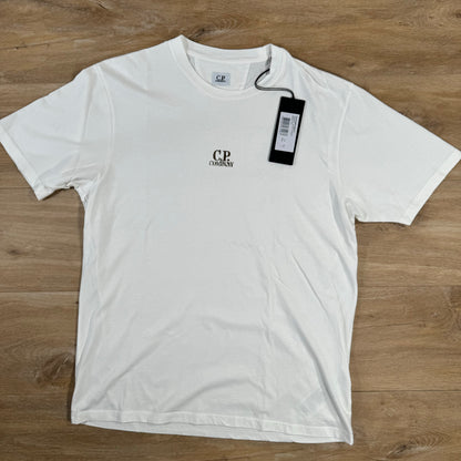 C.P. Company 24/1 Jersey Artisanal Three Cards T-Shirt in White