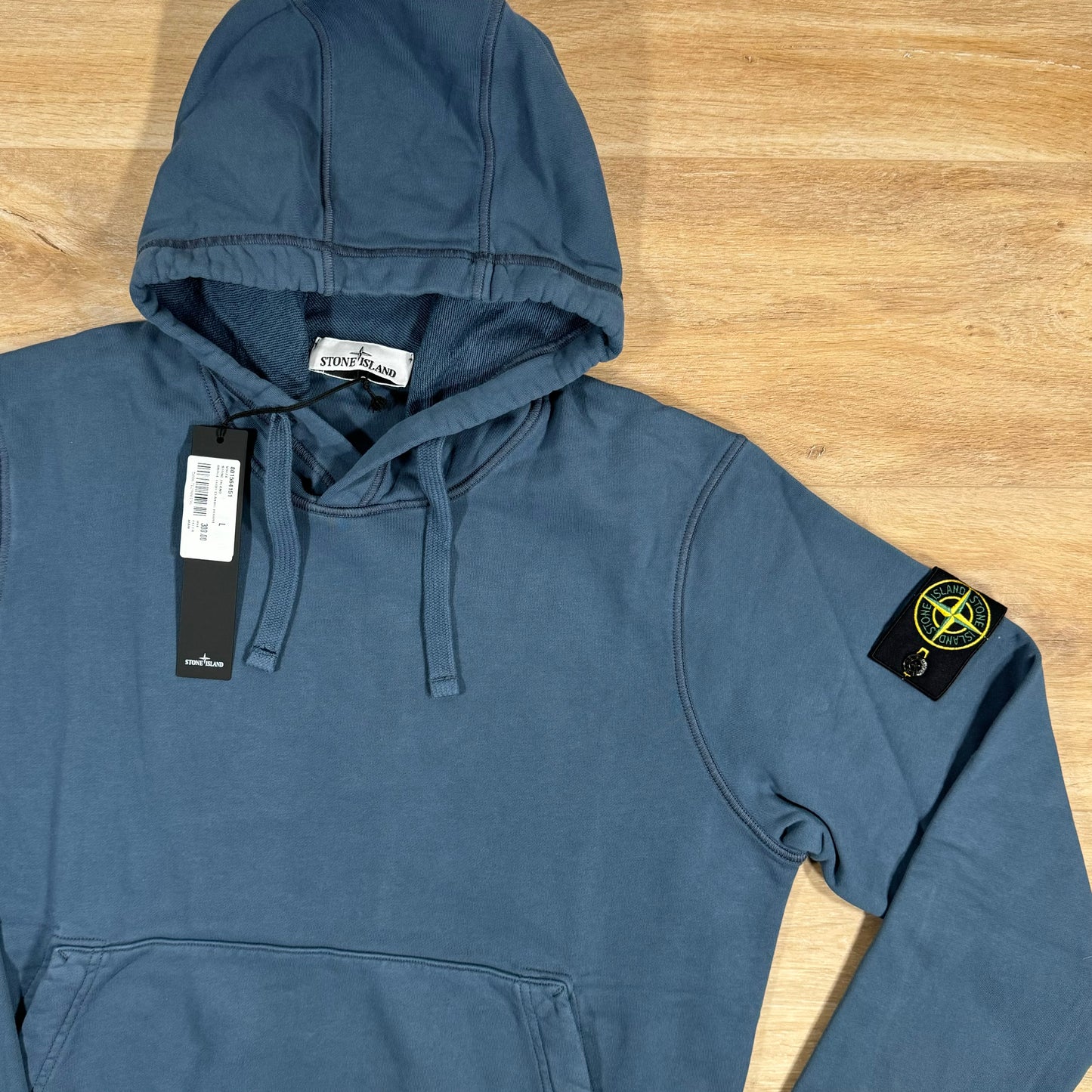 Stone Island Pullover Hoodie in Avio Blue