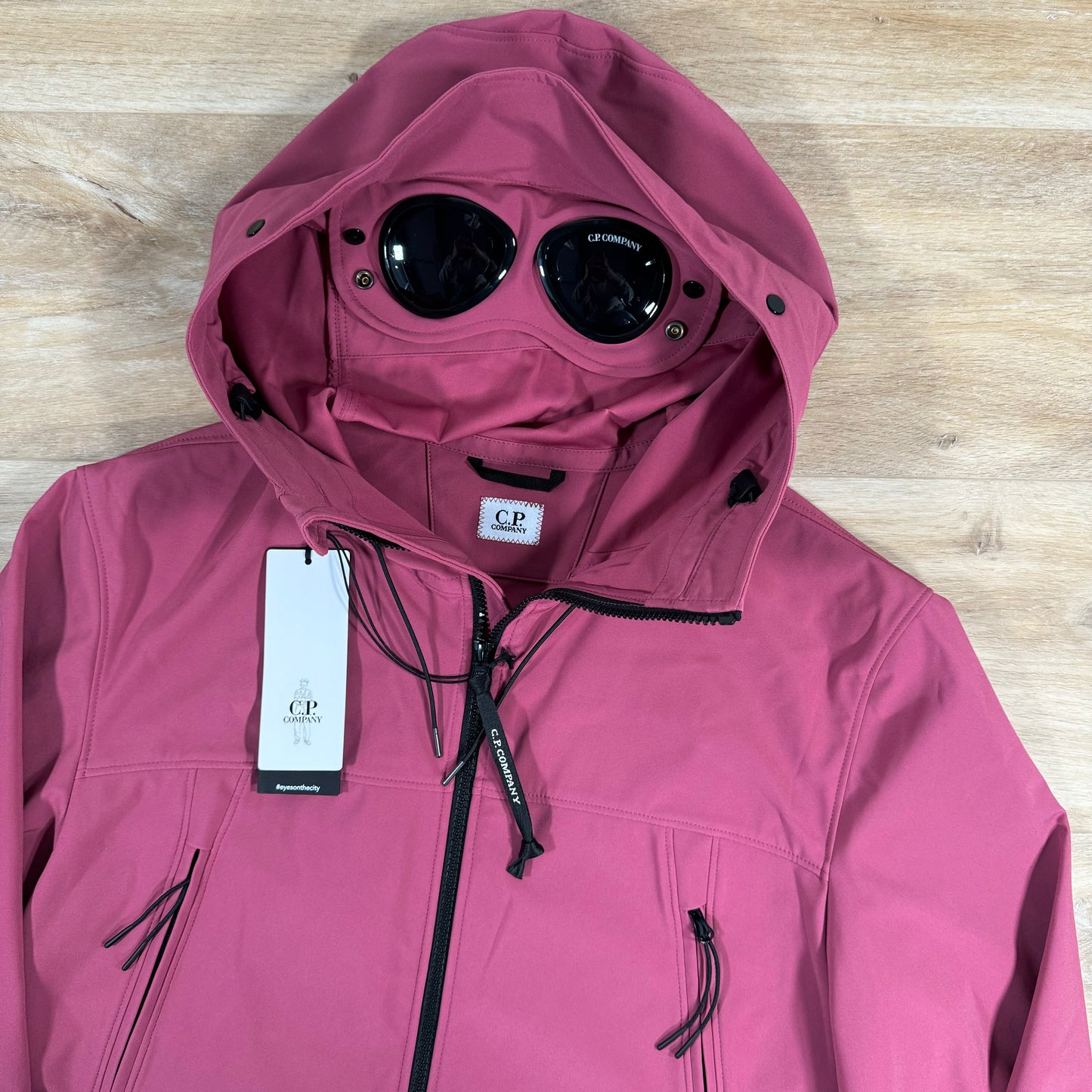 C.P. Company Soft Shell Goggle Jacket in Red Bud