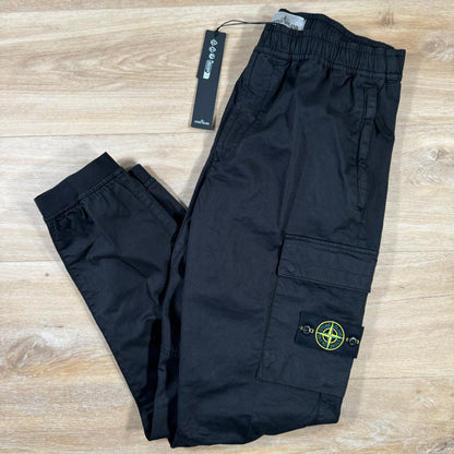 Stone Island Stretch Cargo Pants in Black