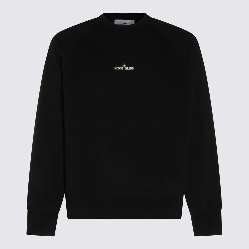 Stone Island Oversized-Fit Crewneck 'Desert Print' Sweatshirt in Black
