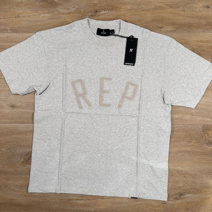 Represent Rep Applique T-Shirt in Cream Marl