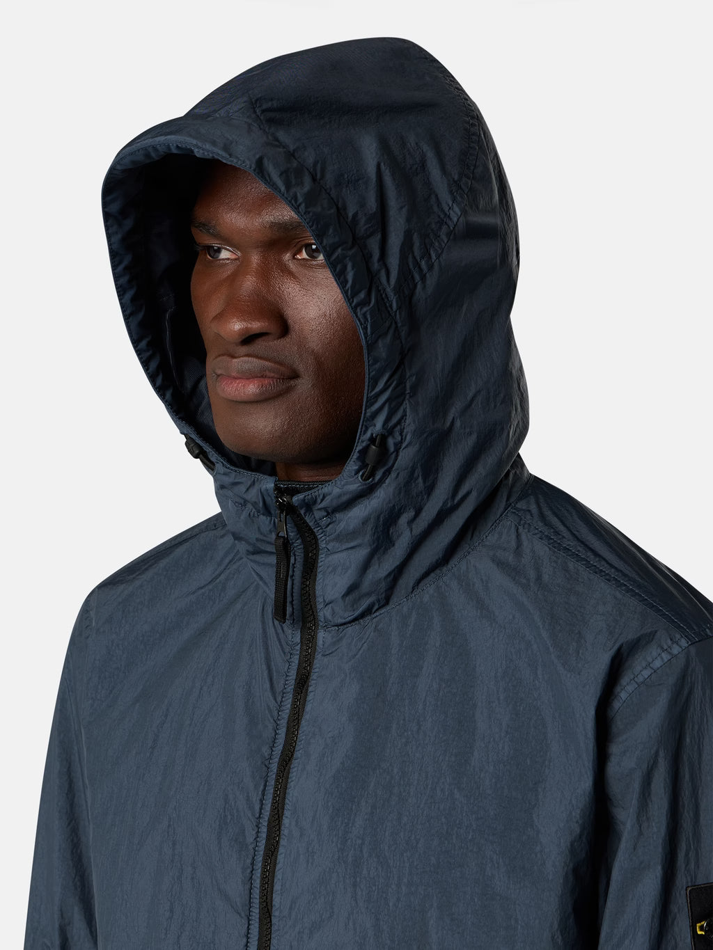 Stone Island Crinkle Reps NY Hooded Jacket in Slate Blue