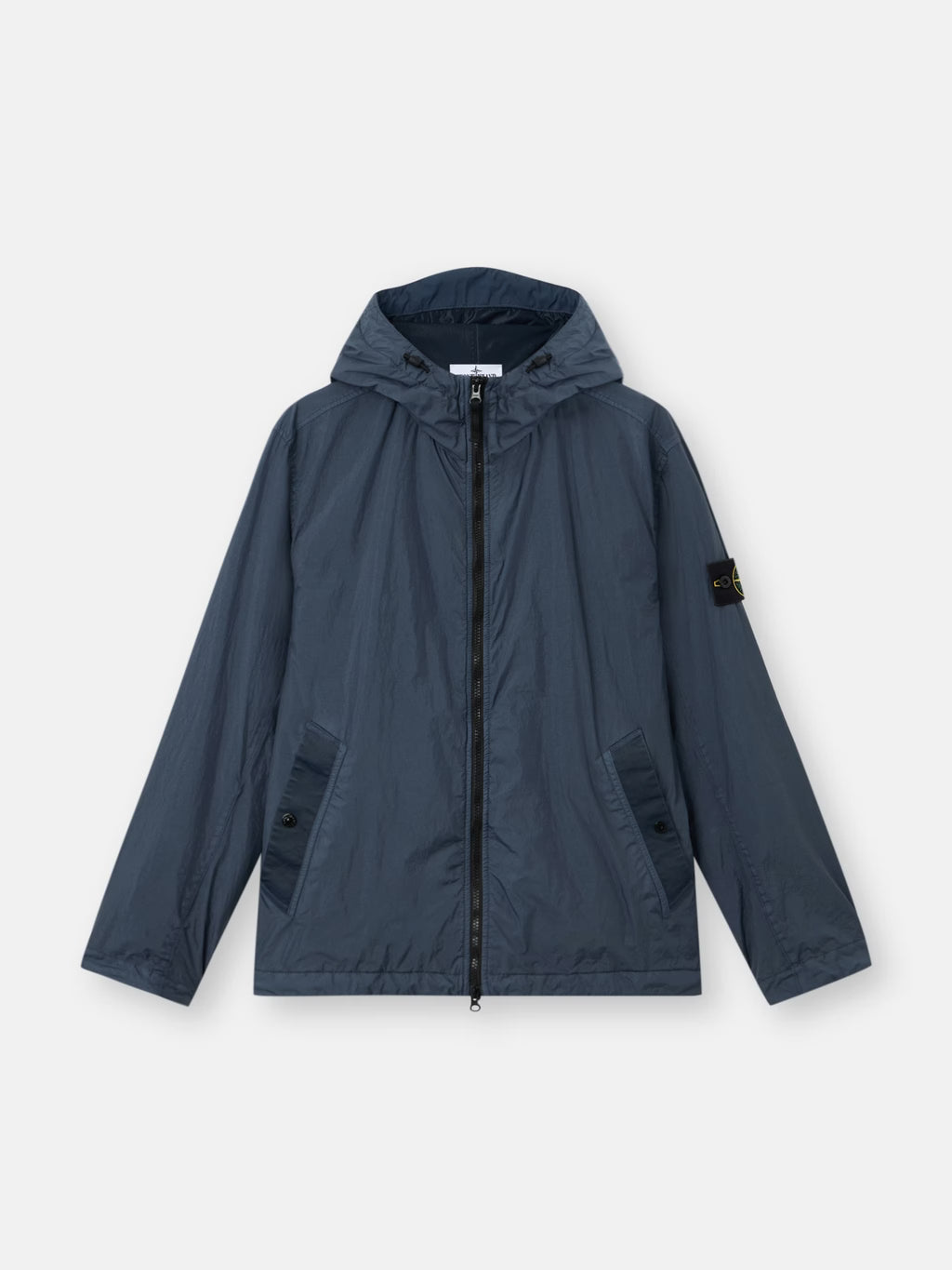 Stone Island Crinkle Reps NY Hooded Jacket in Slate Blue