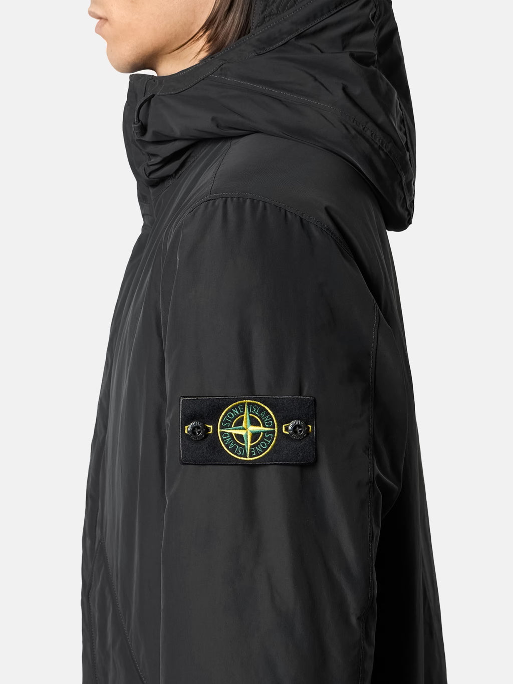 Stone Island Micro Twill Padded Jacket in Black