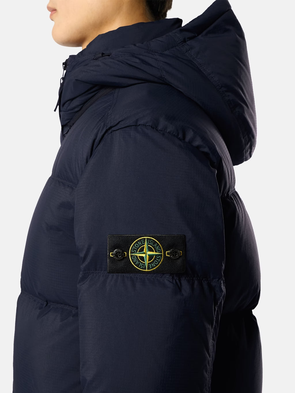 Stone Island Matt Ripstop Cordura Advanced Fabrics Down Jacket in Navy