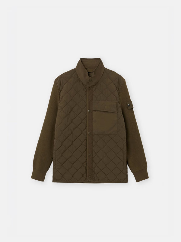 Stone Island Nylon Smerigliato Ghost Padded Jacket in Military Green