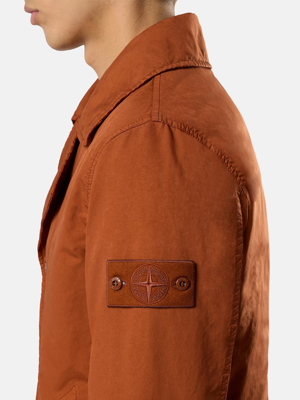 Stone Island David-TC Ghost Padded Peacoat in Terracotta