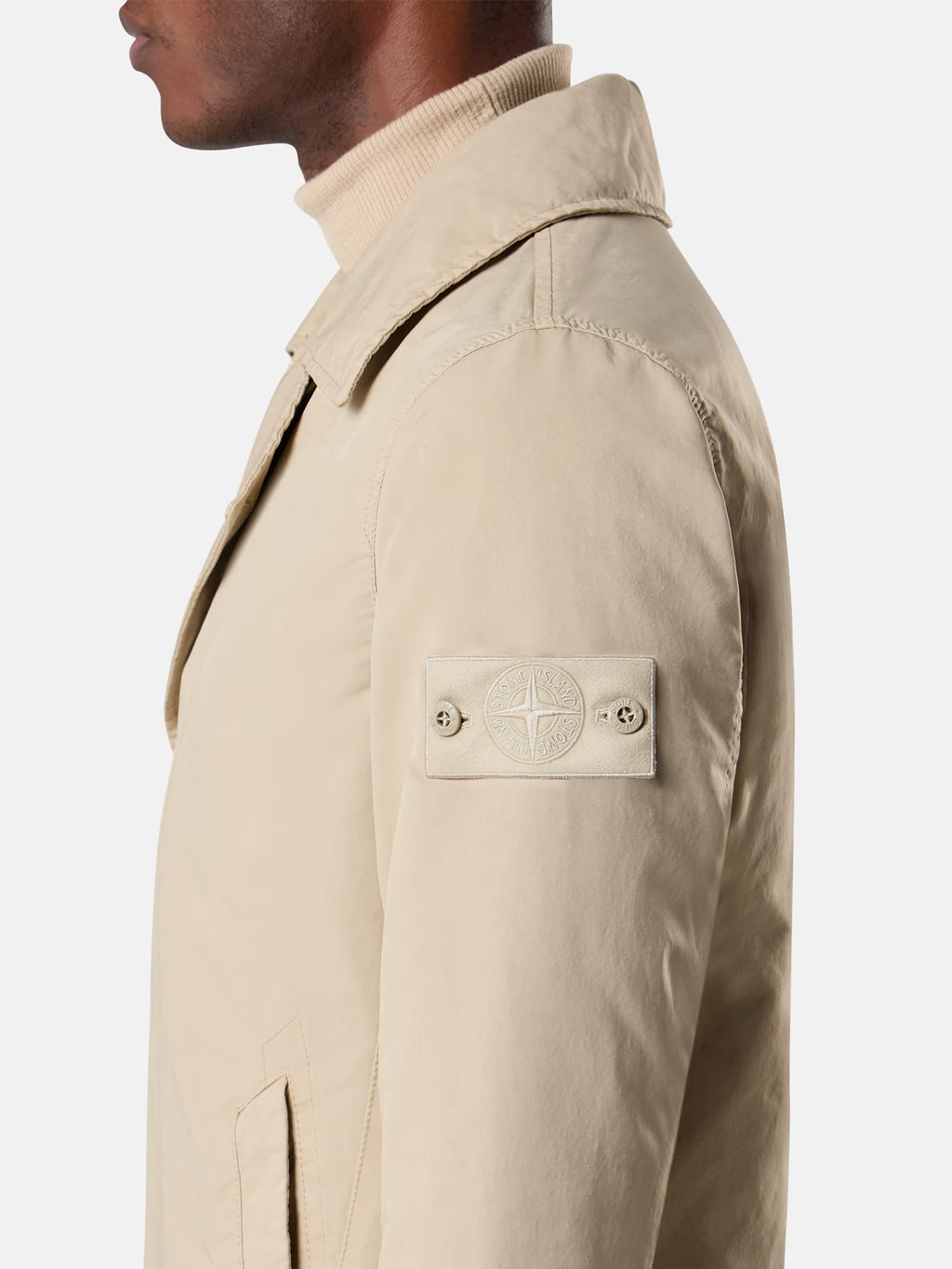 Stone Island David-TC Ghost Padded Peacoat in Beige