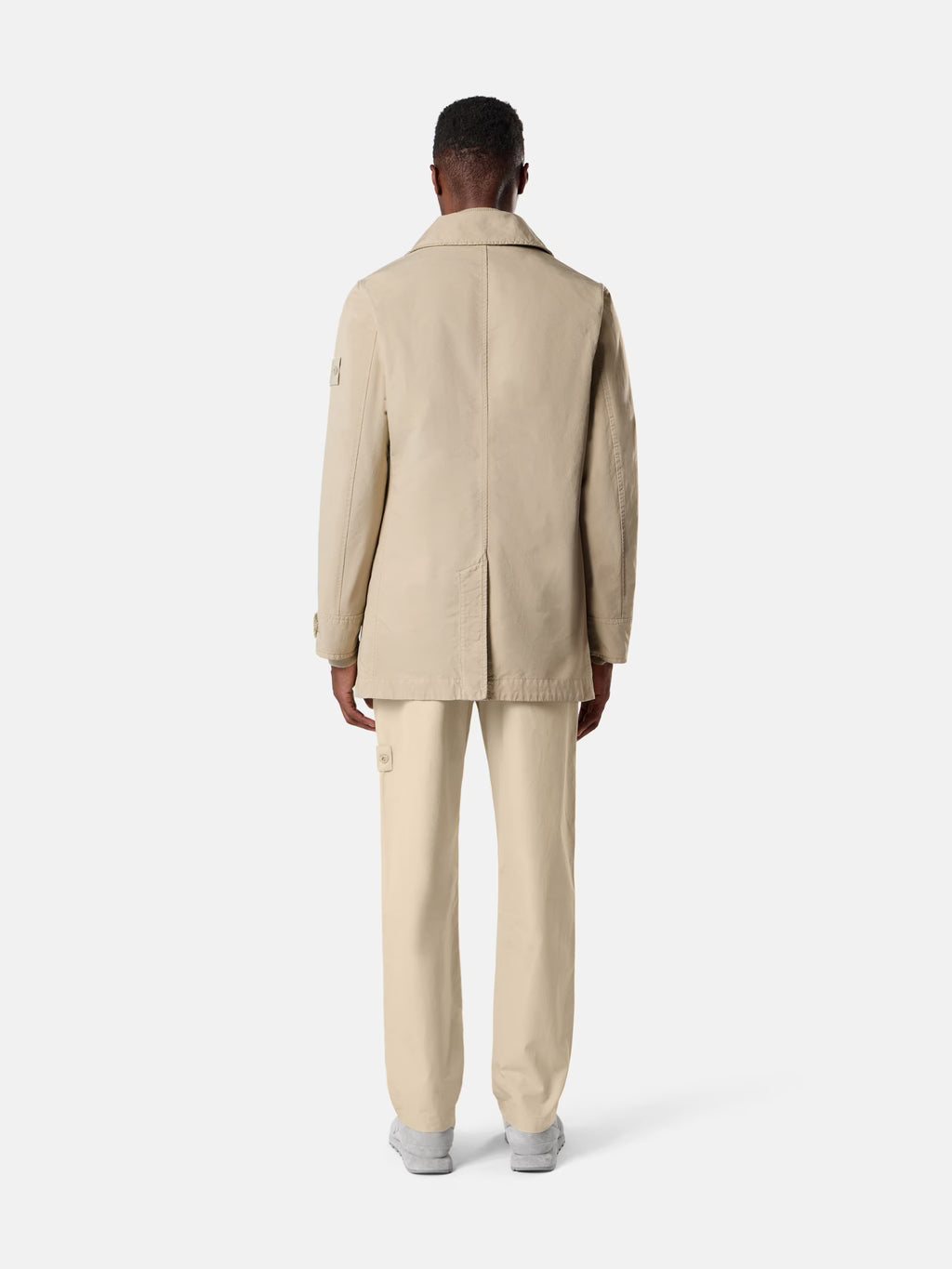 Stone Island David-TC Ghost Padded Peacoat in Beige