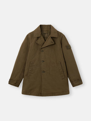 Stone Island David-TC Ghost Padded Peacoat in Military Green