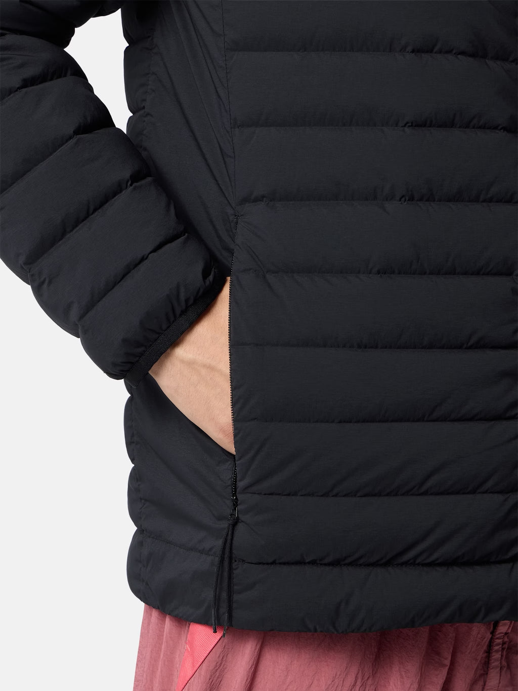 Stone Island Seamless Tunnel Nylon Down-TC Stand Collar Jacket in Black