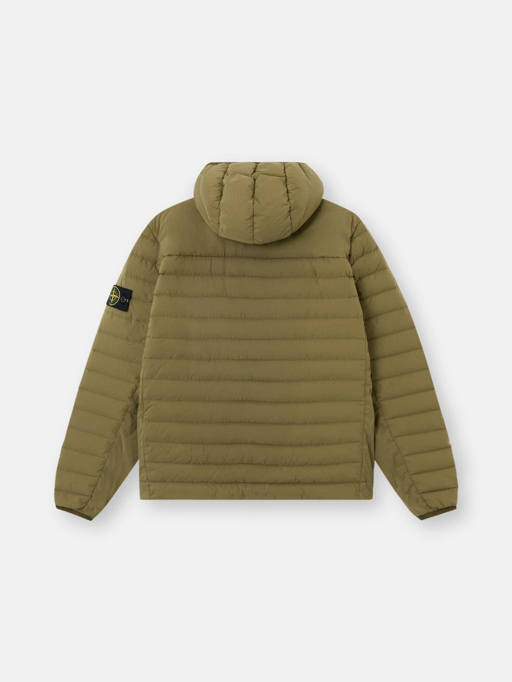 Stone Island Seamless Tunnel Nylon Down-TC Hooded Jacket in Military Green