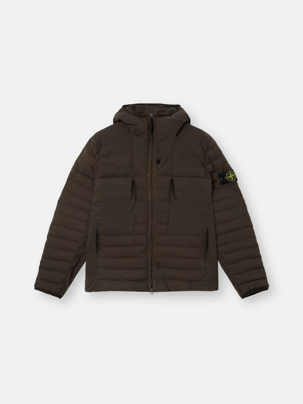 Stone Island Seamless Tunnel Nylon Down-TC Hooded Jacket in Coal Grey
