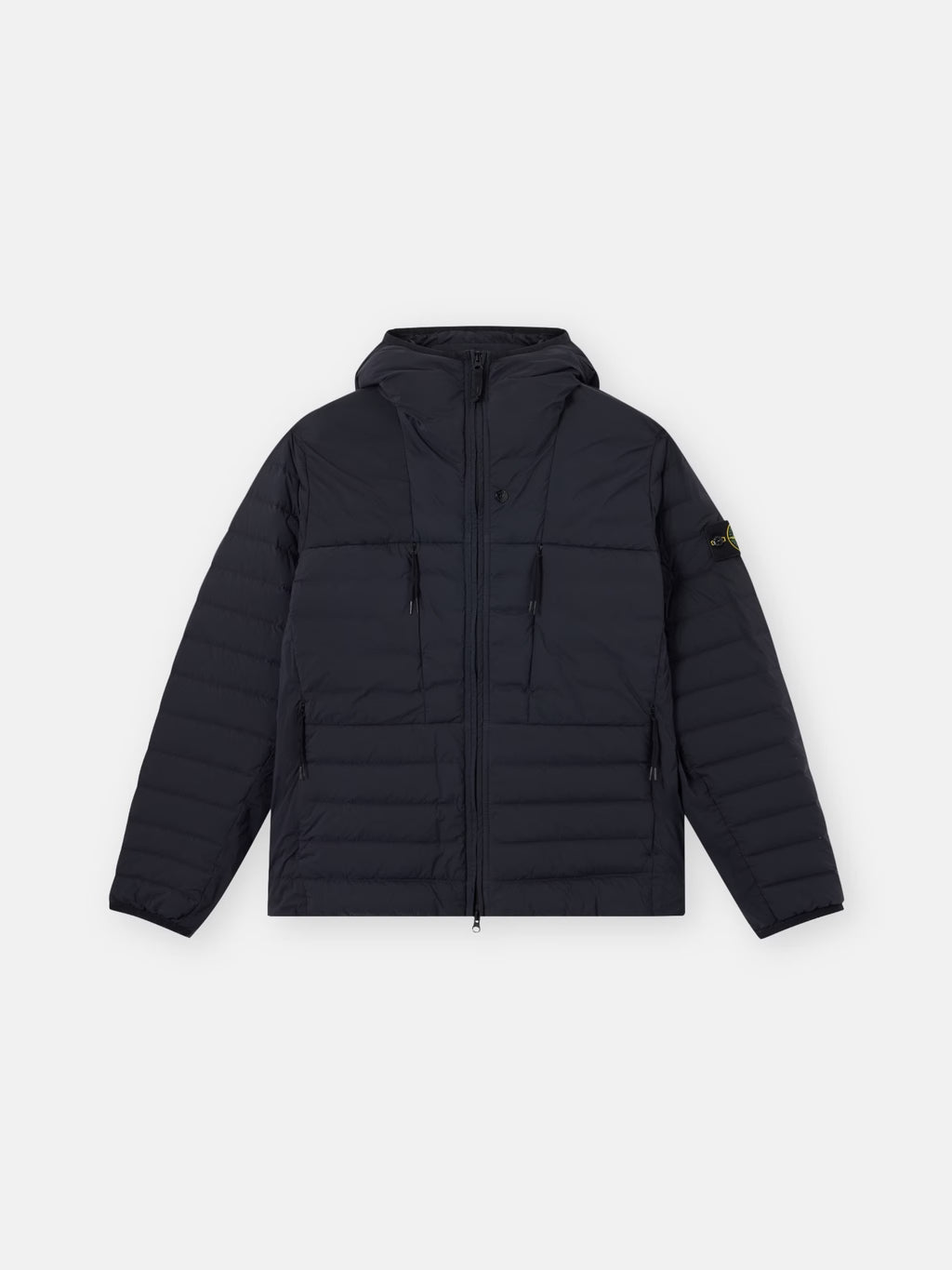 Stone Island Seamless Tunnel Nylon Down-TC Hooded Jacket in Navy