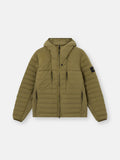 Stone Island Seamless Tunnel Nylon Down-TC Hooded Jacket in Military Green