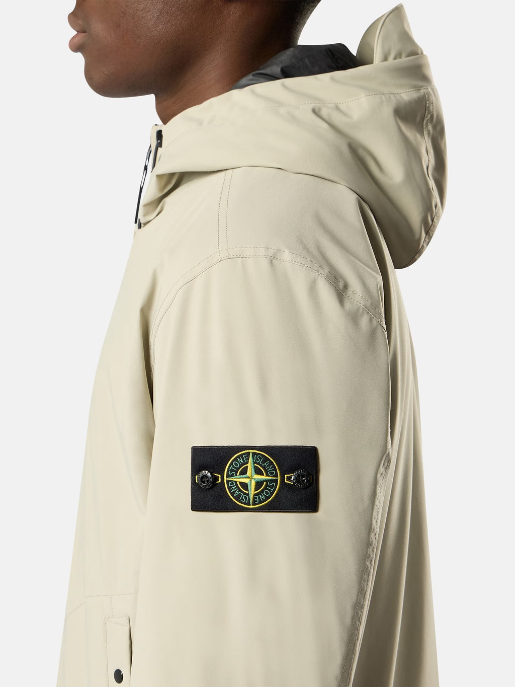 Stone Island Soft Shell-R E.Dye Technology Jacket in Sand