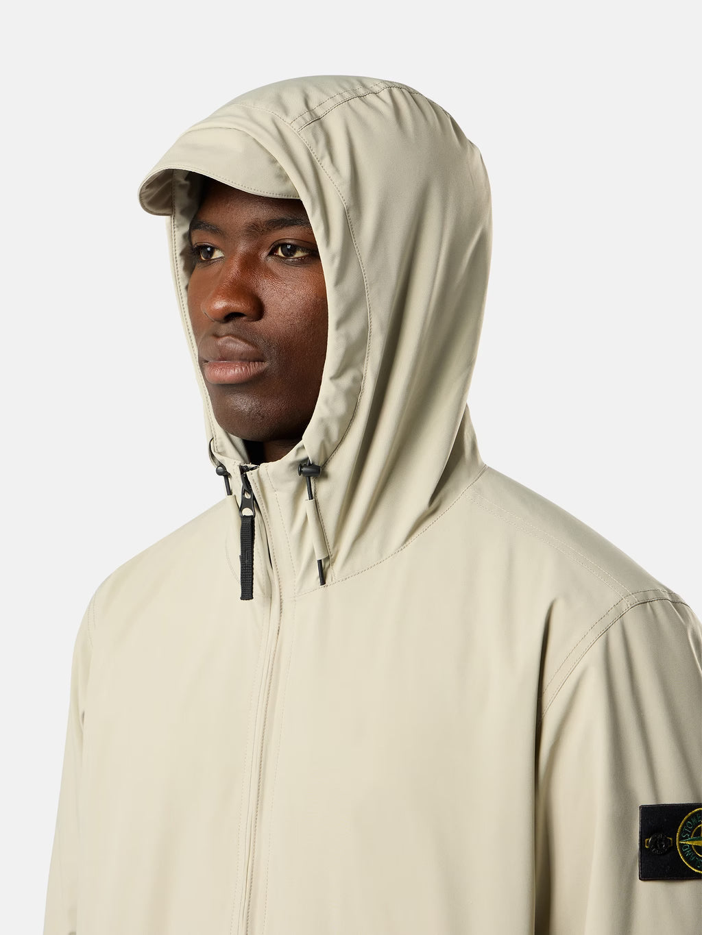 Stone Island Soft Shell-R E.Dye Technology Jacket in Sand