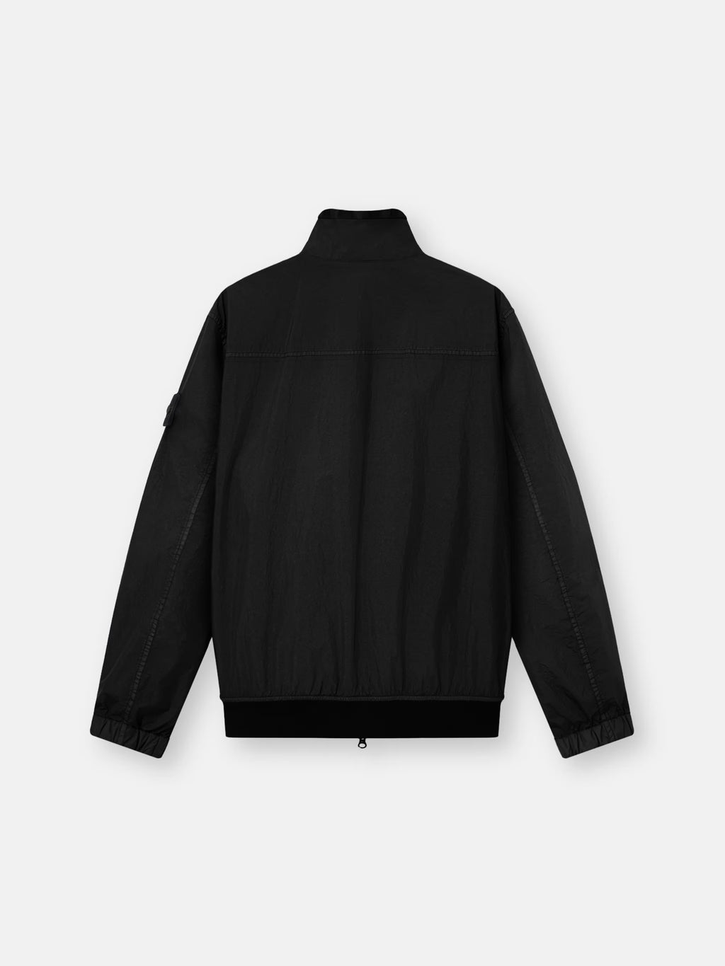 Stone Island Crinkle Reps NY Stand Collar Jacket in Black
