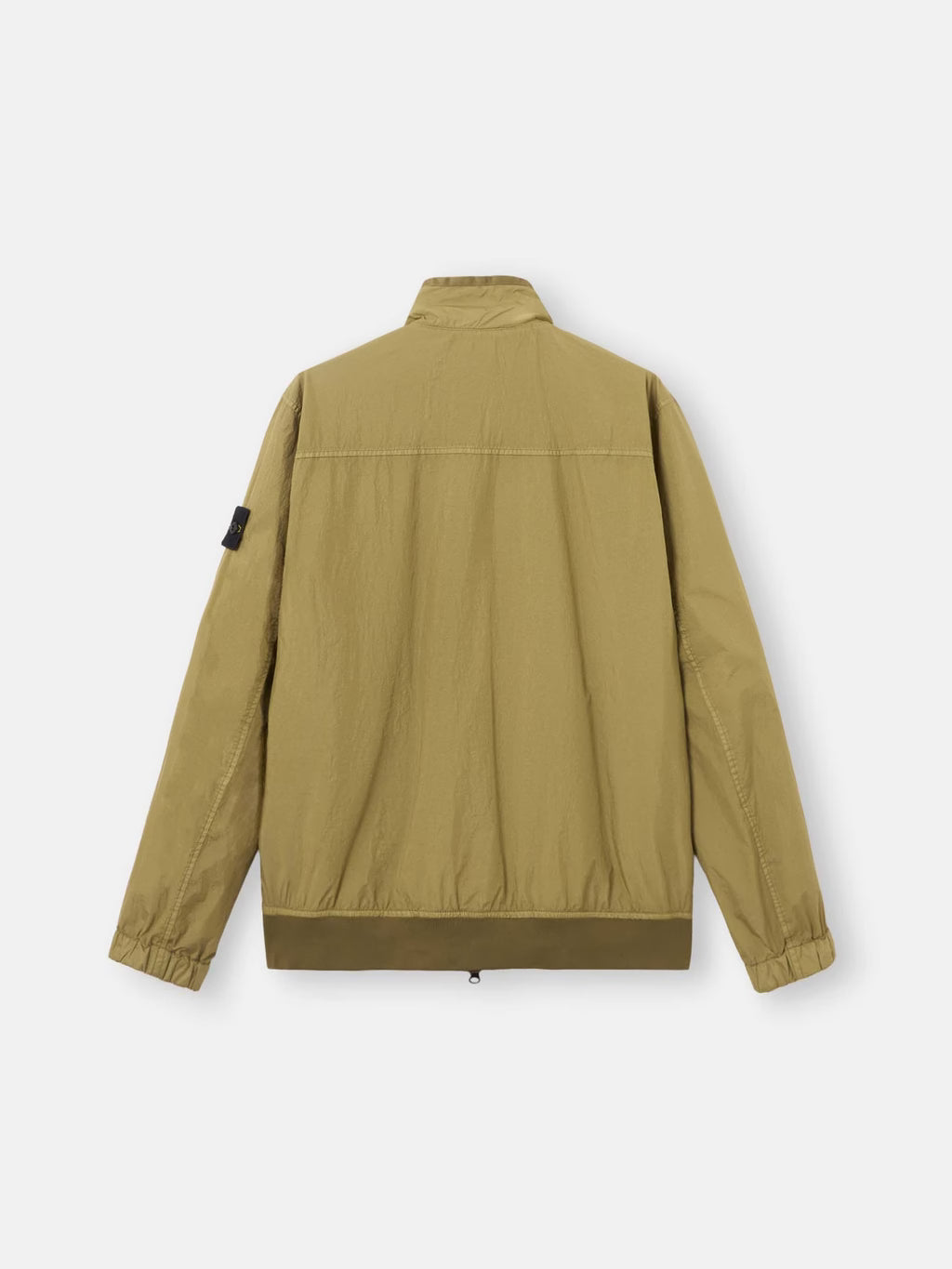 Stone Island Crinkle Reps NY Stand Collar Jacket in Laurel Green