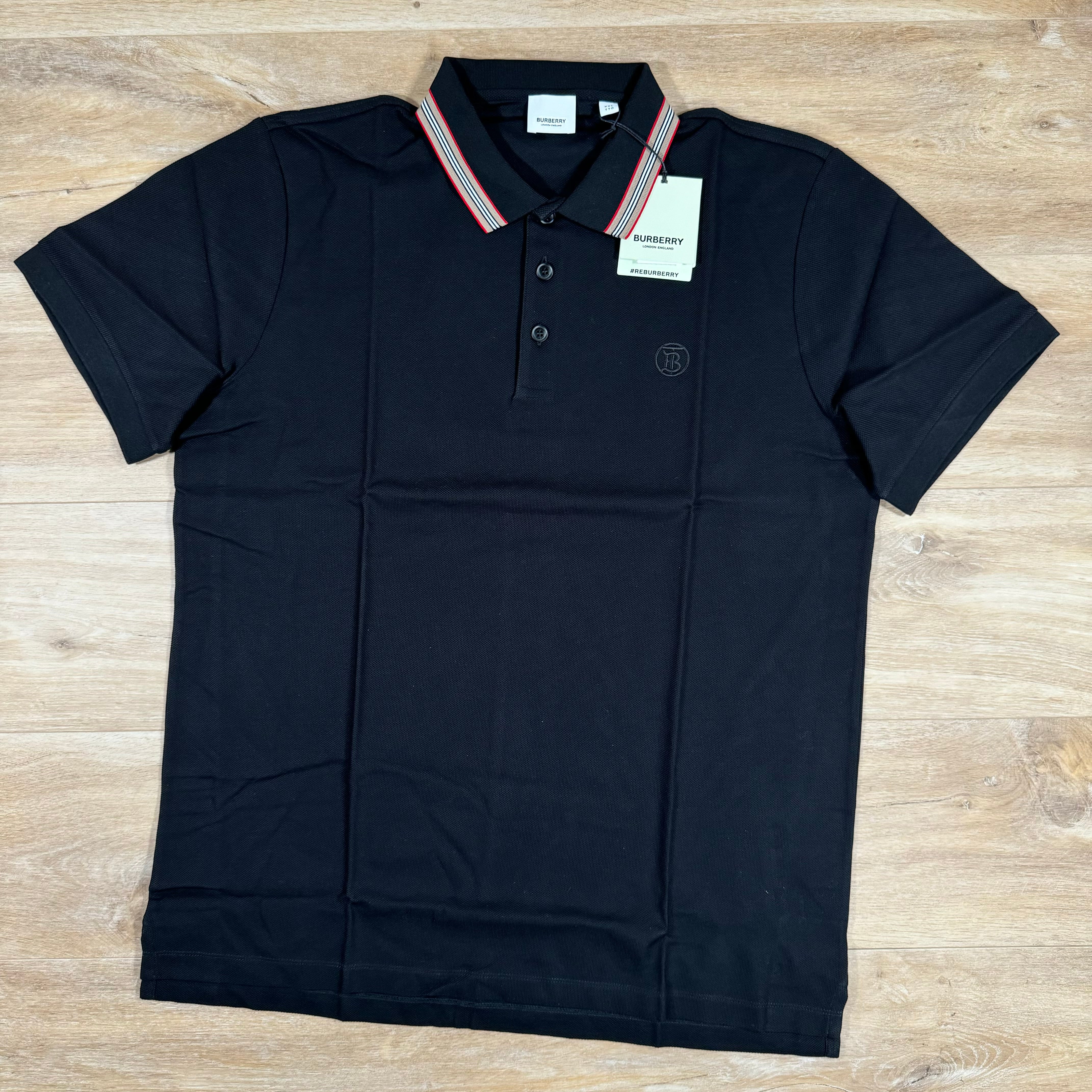 Burberry Pierson Polo Shirt in Black LABEL MENSWEAR