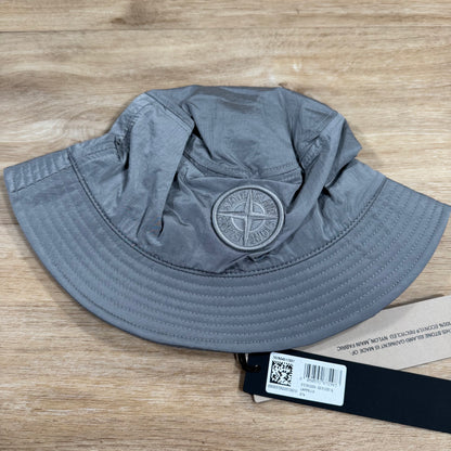 Stone Island Nylon Metal Bucket Hat in Pearl Grey