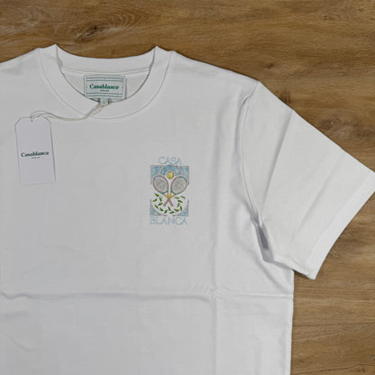 Casablanca Tennis Pastelle T-Shirt in White