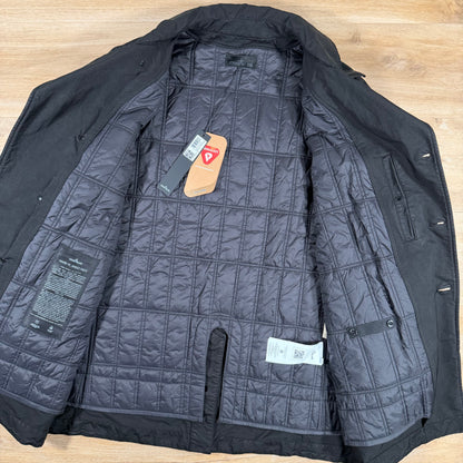 Stone Island Ghost David-TC Padded Pea Coat in Black