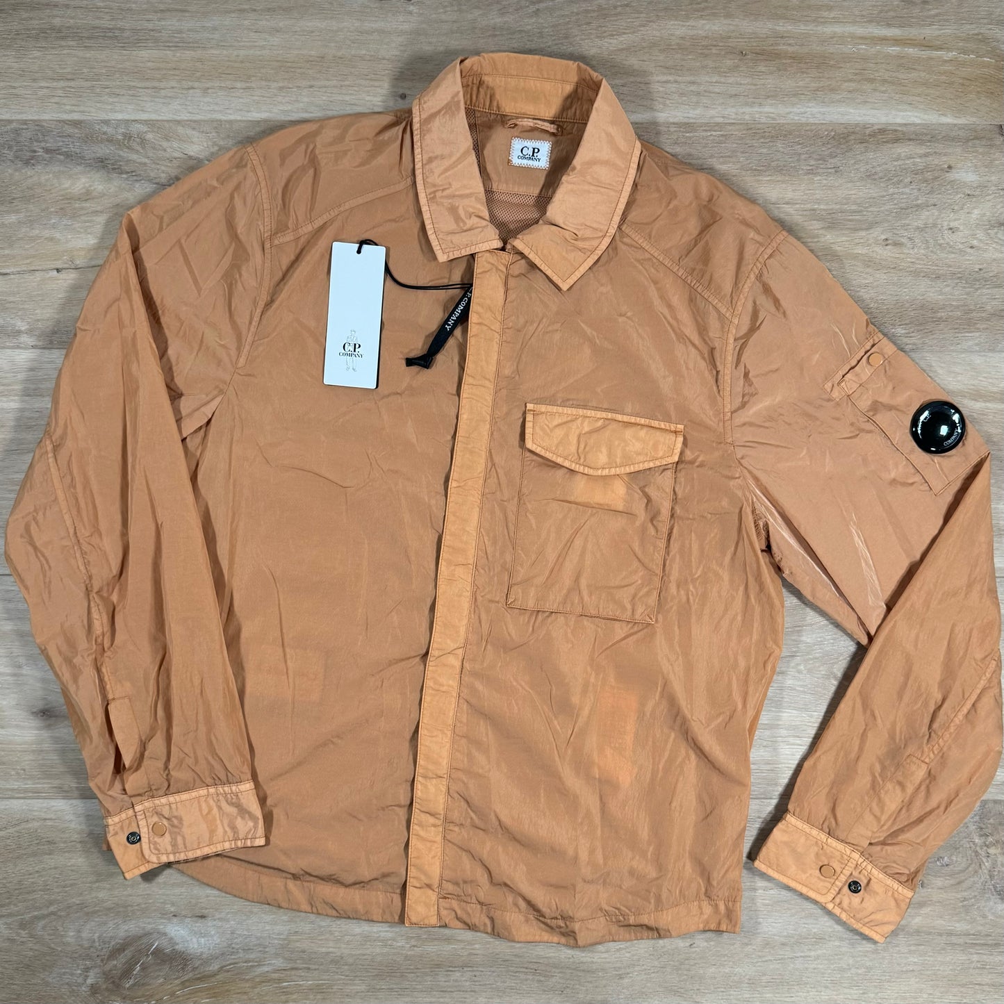 C.P. Company Chrome Lens Overshirt in Pastry Shell