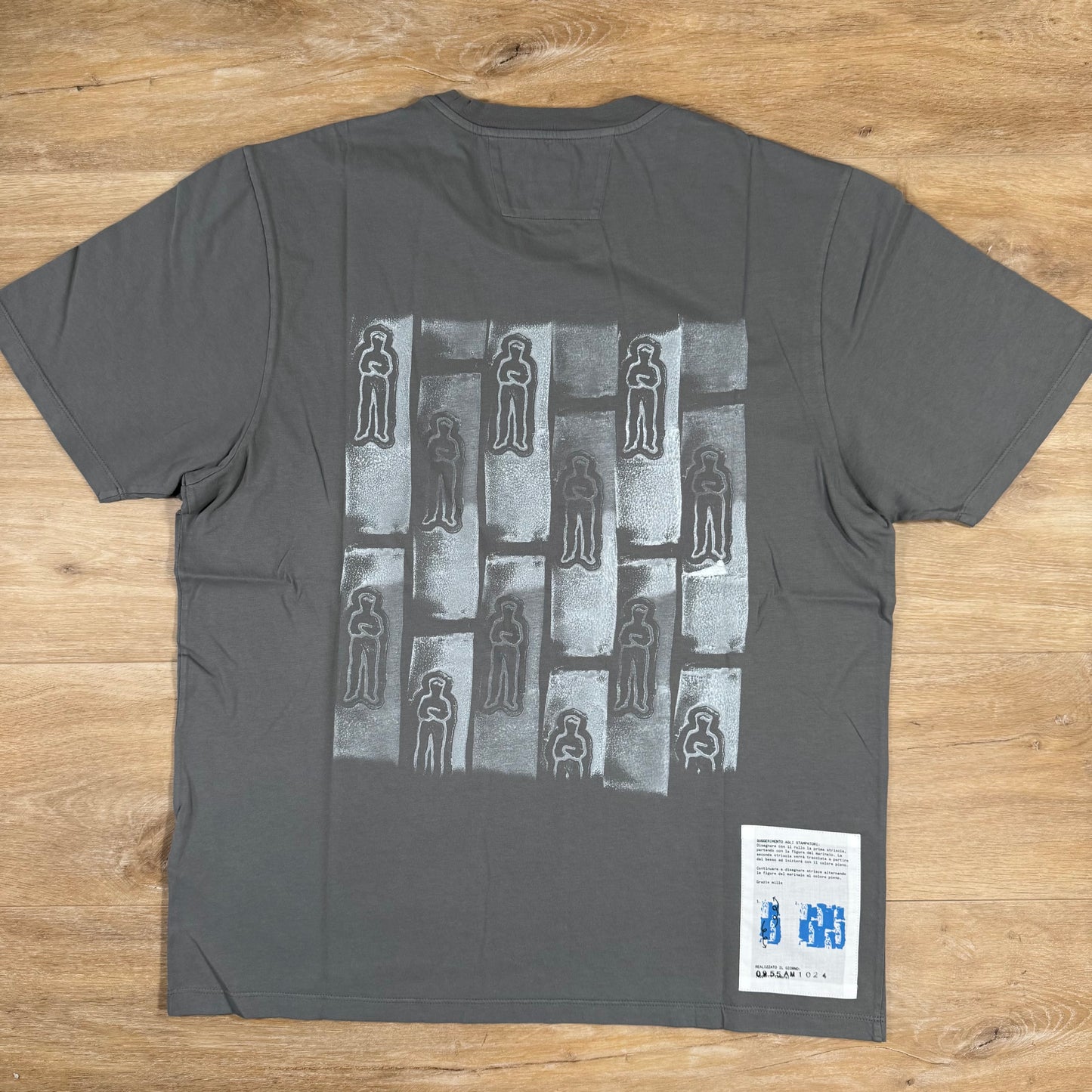 C.P. Company 24/1 Front and Back Logo T-Shirt in Smoked Pearl