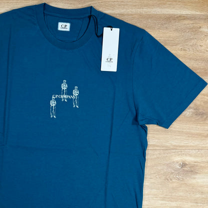 C.P. Company Relaxed Graphic T-Shirt in Ink Blue