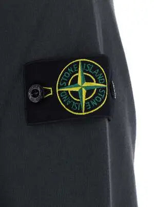 Stone Island Organic Cotton Interlock Crewneck Sweatshirt in Navy
