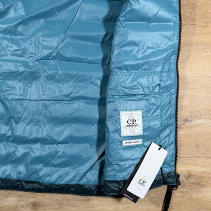 C.P. Company D.D. Shell Goggle Down Gilet in Aegean Blue