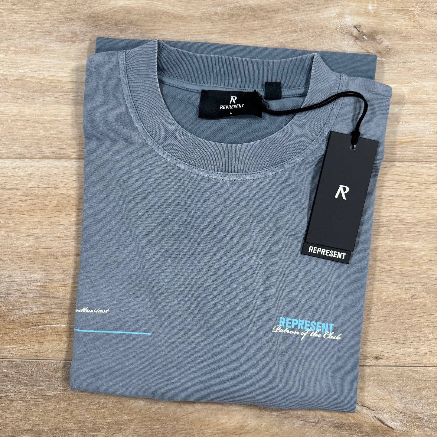 Represent Patron of the Club T-Shirt in Washed Grey