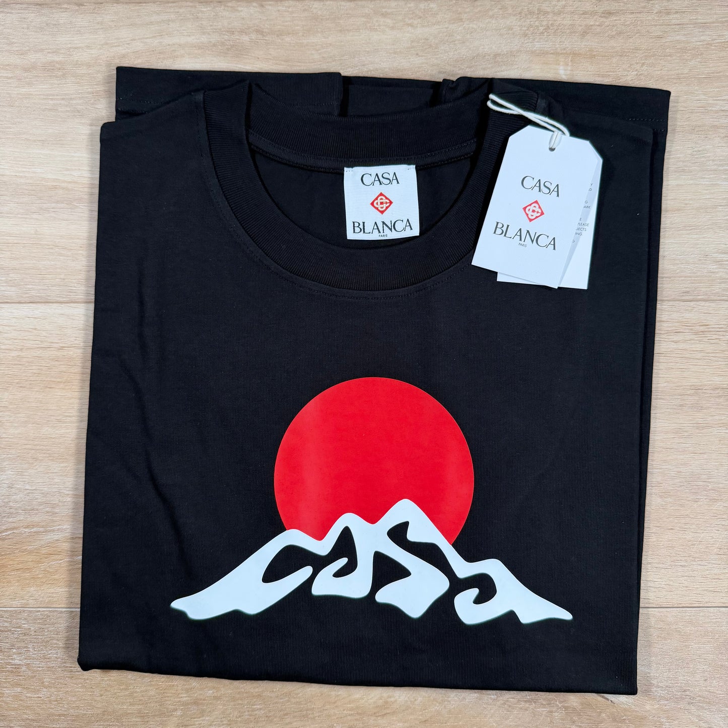 Casablanca Montagne White Snow T-Shirt in Black