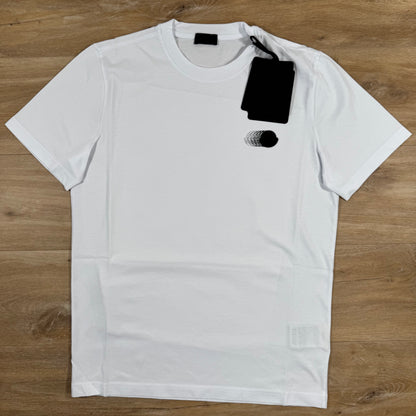 Moncler Faded Logo Motif Cotton T-Shirt in White