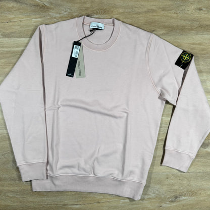 Stone Island Organic Cotton Fleece Sweatshirt in Antique Rose