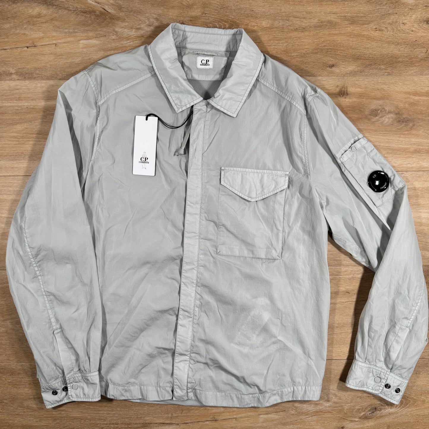 C.P. Company Chrome-R Lens Overshirt in Blue Fox - Grey