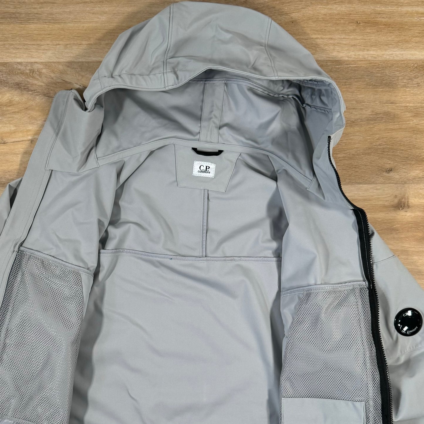 C.P. Company Soft Shell Lens Jacket in Drizzle Grey