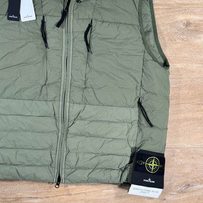 Stone Island Seamless Tunnel Nylon Down-TC Vest in Sage Green