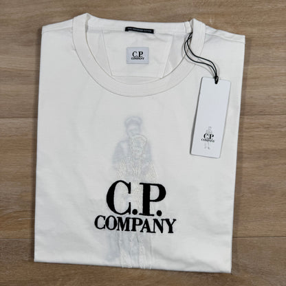 C.P. Company 30/2 Mercerized Jersey Twisted British Sailor T-Shirt in White