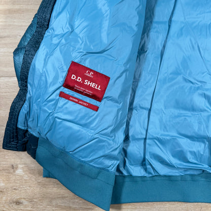 C.P. Company D.D. Shell Lens Down Jacket in Aegean Blue