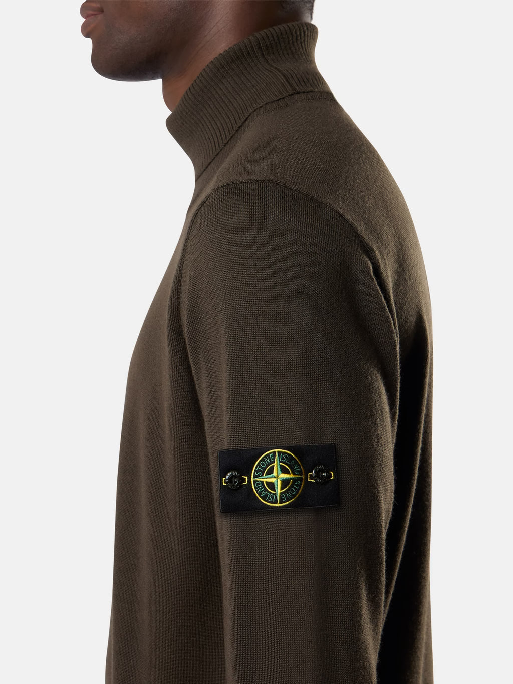 Stone Island Light Pure RWS Wool Turtleneck Jumper in Coal Grey