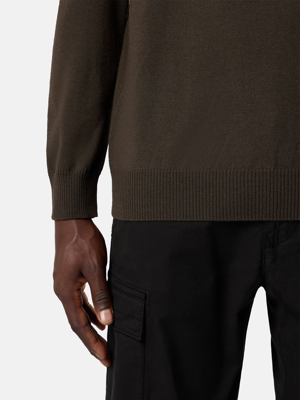 Stone Island Light Pure RWS Wool Turtleneck Jumper in Coal Grey