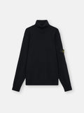 Stone Island Light Pure RWS Wool Turtleneck Jumper in Black