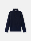 Stone Island Lambswool Half-Zip Jumper in Navy