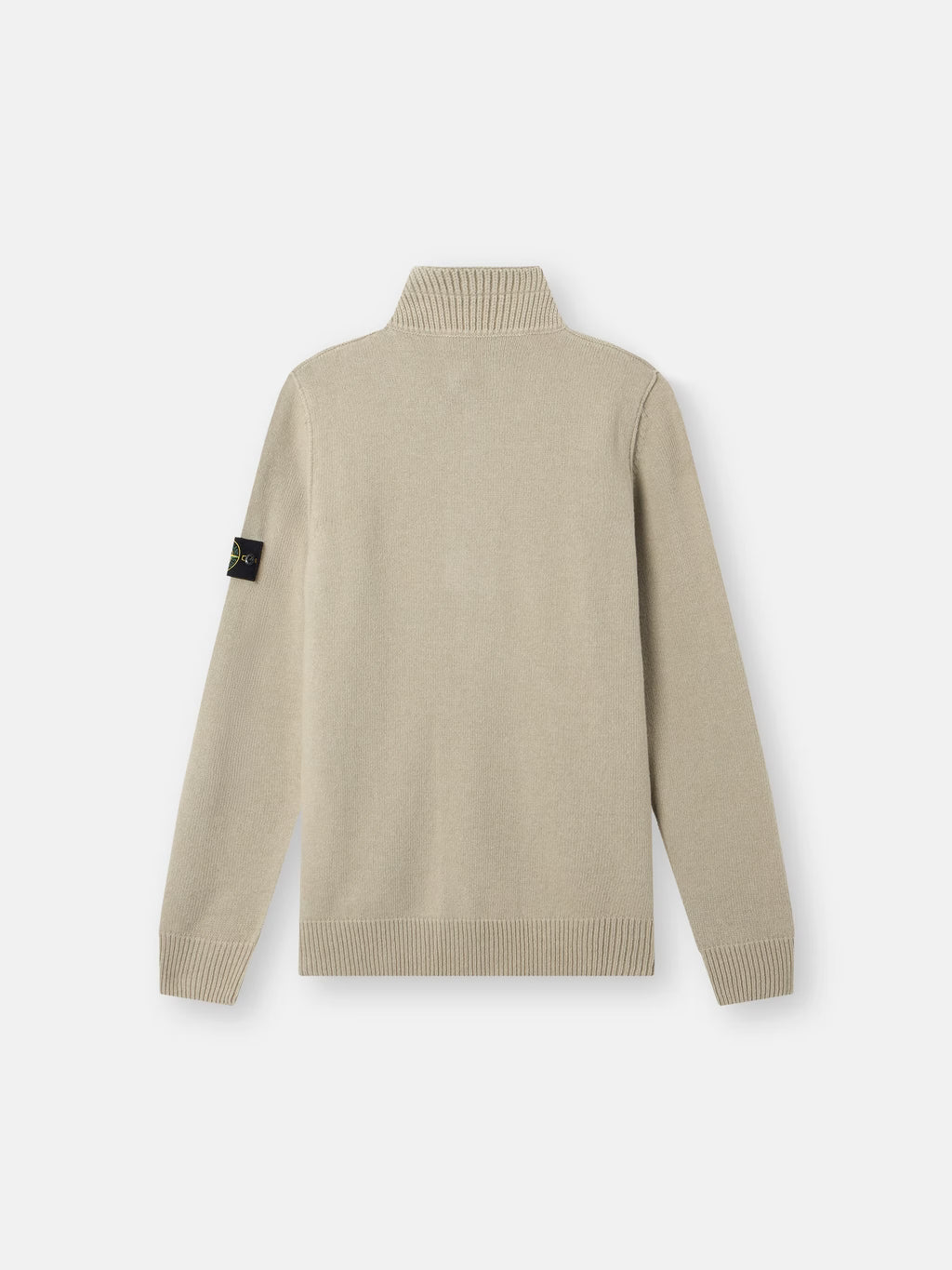 Stone Island Lambswool Half-Zip Jumper in Sand