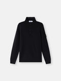 Stone Island Lambswool Half-Zip Jumper in Black